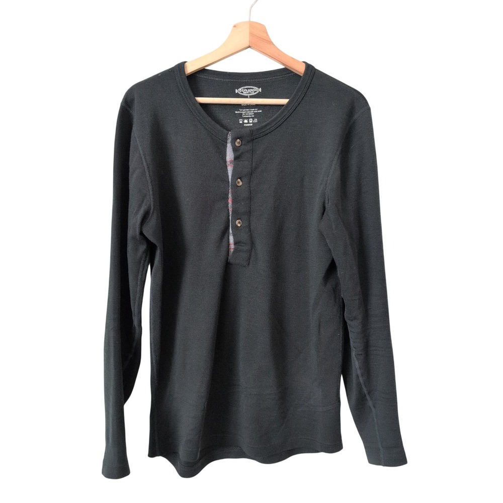 C.C. Filson‎ Mens Merino Wool Long Sleeve Henley Shirt Black Small PNW Heritage